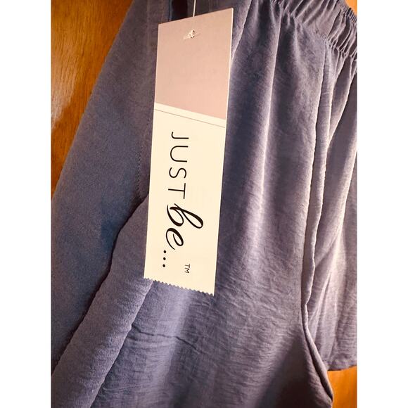 Just Be Women's Blue Shorts Drawstring Tie in Front Lightweight Material Size 3x - Picture 5 of 8